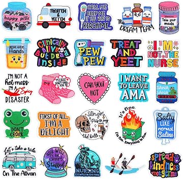25 Pcs Nurse Iron on Patches Nursing Sew Iron on Applique Embroidered Patch
