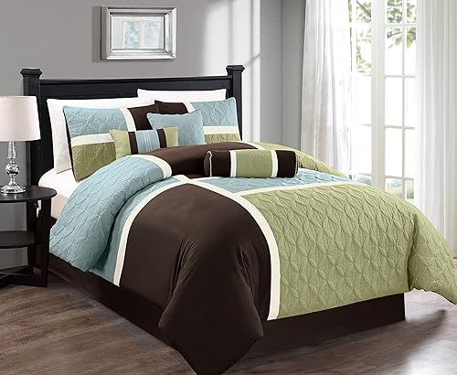 Vista 98 de Chezmoi Collection Upland - Juego de edredón acolchado de retales, 7 piezas, morado/negro/gris, tamaño matrimonial Púrpura/Negro/Gris