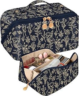 Bistup Bolsa de maquillaje con cremallera med...