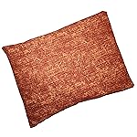 Microwavable Corn Filled Heating Pad and Cold Pack/Washable 100% Cotton Cover (Cross Hatch - Rust, 7.5in W x 11in L)