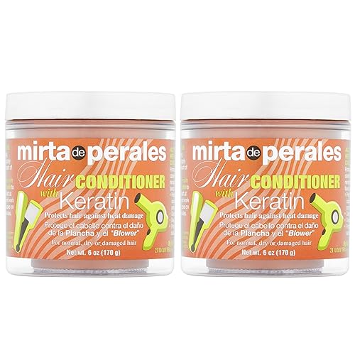 Mirta De Perales Acondicionador para el cabello con queratina 6 oz (paquete de 2)