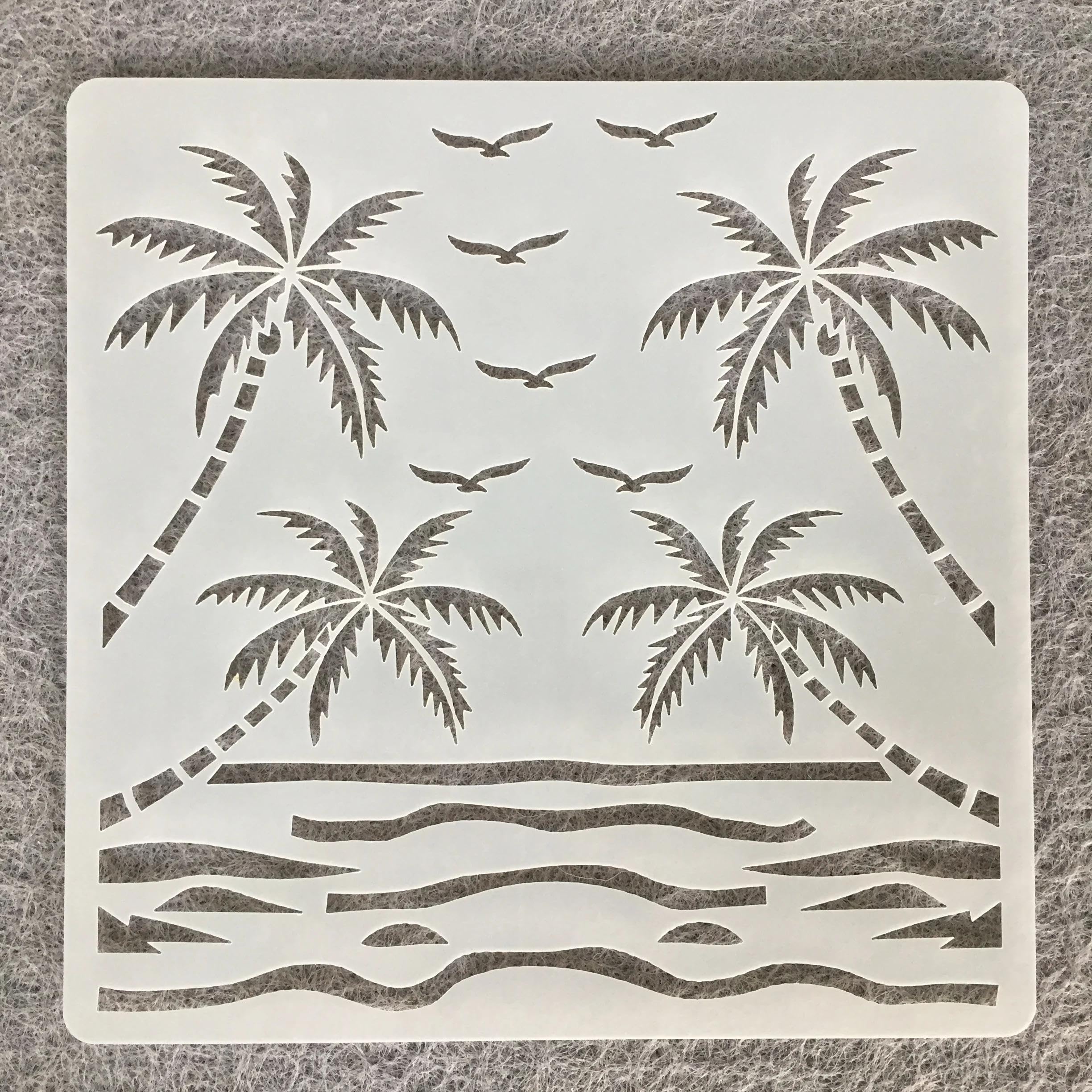 Plantillas reutilizables para pintar, 16 unidades, 15 cm, diseño de animales marinos para pintar sobre madera, lienzo, roca, tela, suelo, azulejos, decoración del hogar