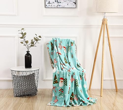 Vista 49 de Valerian Manta de Navidad de terciopelo de lujo ultra afelpada, suave, cálida, acogedora, manta de forro polar impresa para vacaciones, 50 x 60