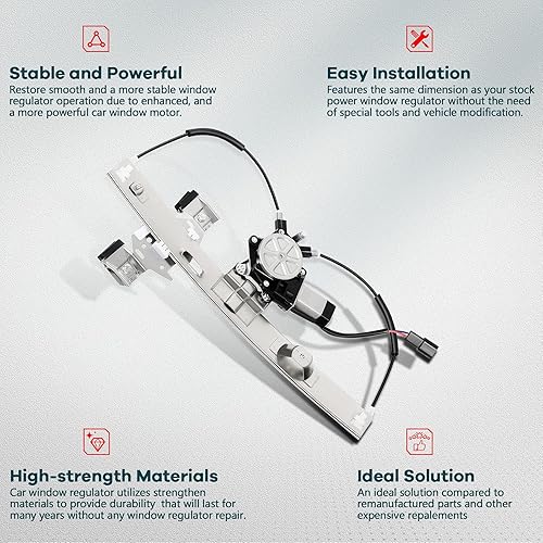 Miniatura 2 de Elevalunas eléctrico trasero izquierdo lado del conductor con motor para Pontiac Grand Prix para 2004-2008,15869655,748-266