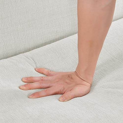 Miniatura 7 de Sofá modular Cloud Sofás seccionales con diván, sofá cama, fundas reversibles para sala de estar y dormitorio, muebles amigables tapizados, beige, 2