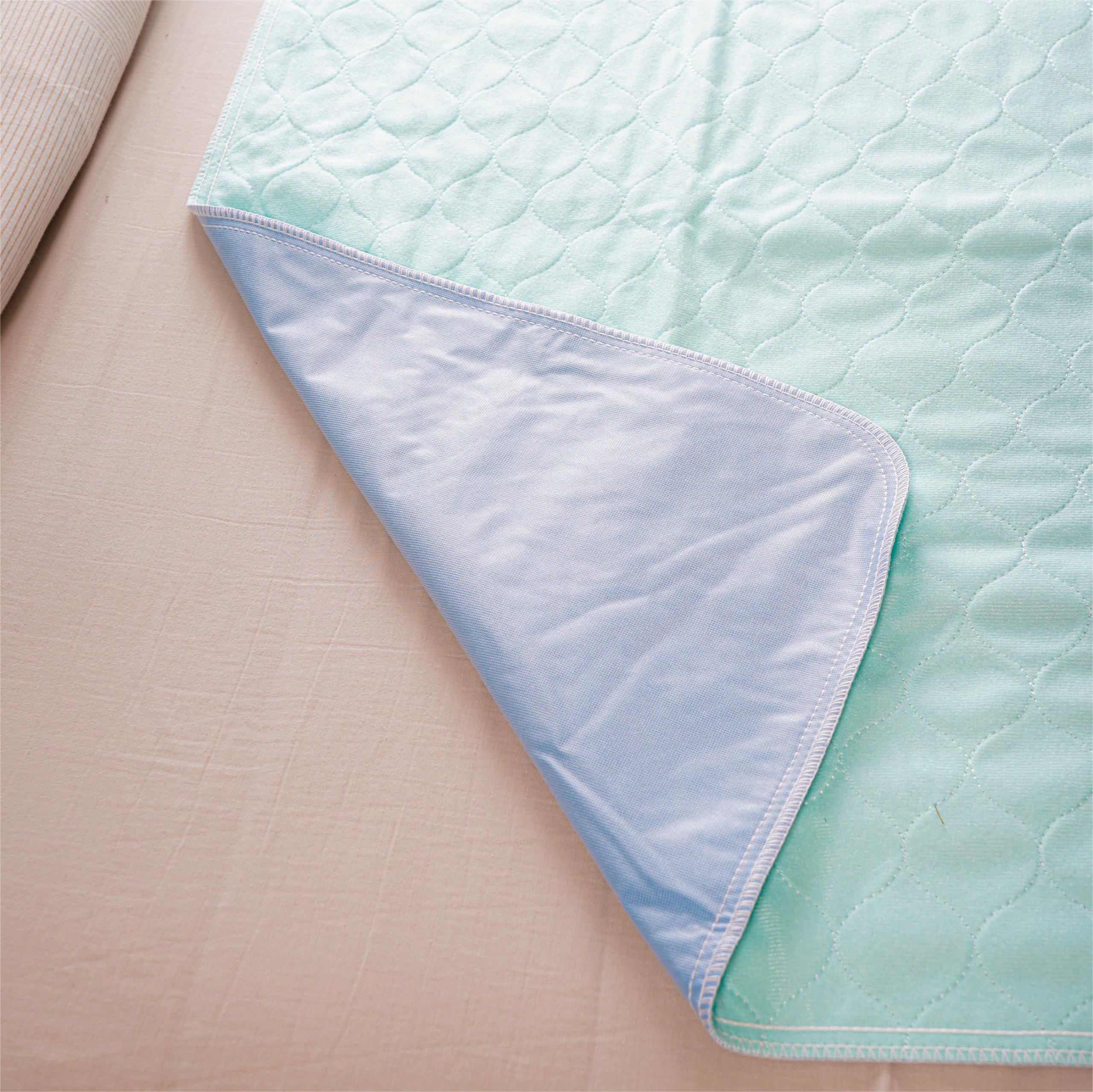 Lot de 2 protège-Matelas lavables Aidapt VM842D pour Incontinence, avec Rabats de Serrage, 1350x850x3mm