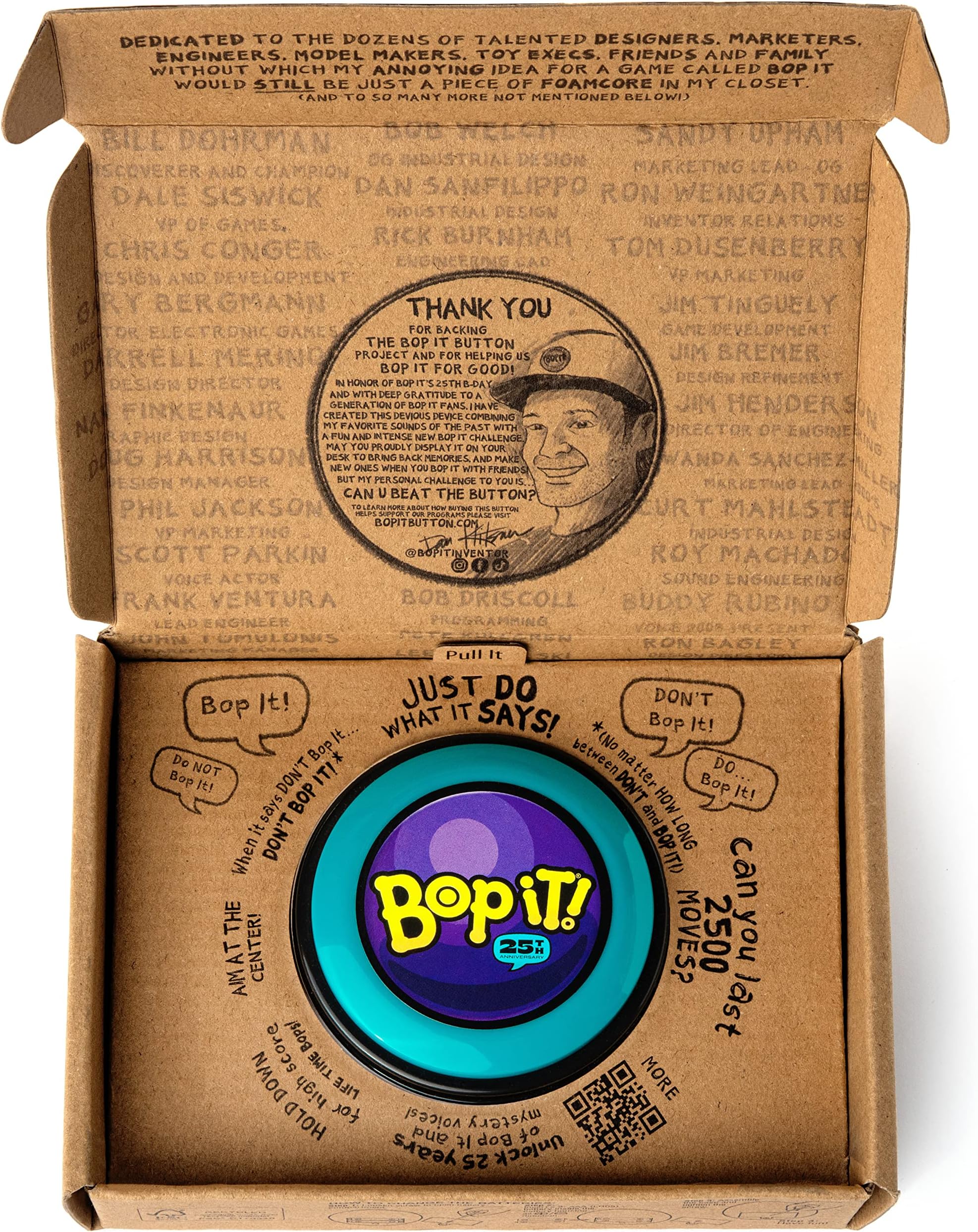 BOP IT – Special 25th Anniversary Inventor Edition, Gift Ready Mailer Box, Retro Throw Back Colors, Perfect Family Game, for Adults, Kids, Girls, Boys, All Ages!