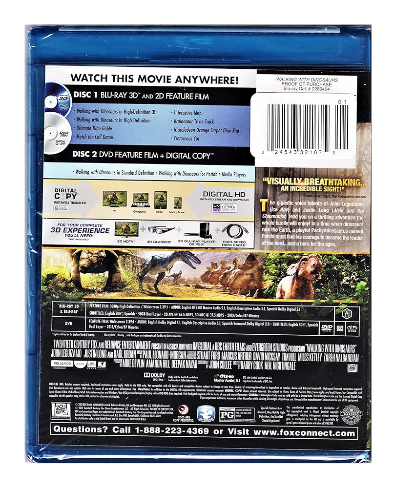 Walking With Dinosaurs: The Movie Deluxe Edition (3D Blu-ray