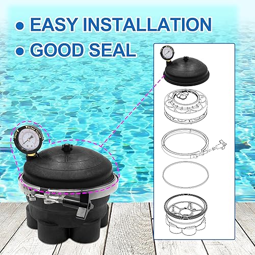 Miniatura 2 de 005-302-4300-03 Cúpula superior de la válvula de agua con manómetro de repuesto para Paramount compatible con PCC 2000, Pool Valet, PV3, Cyclean,