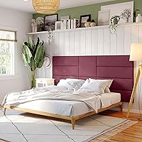 Vista 237 de Jaxx Panelist - Cabecero acolchado moderno, juego de 4 paneles para montar en la pared (cada uno de 11.25 x 38 pulgadas), tamaño King