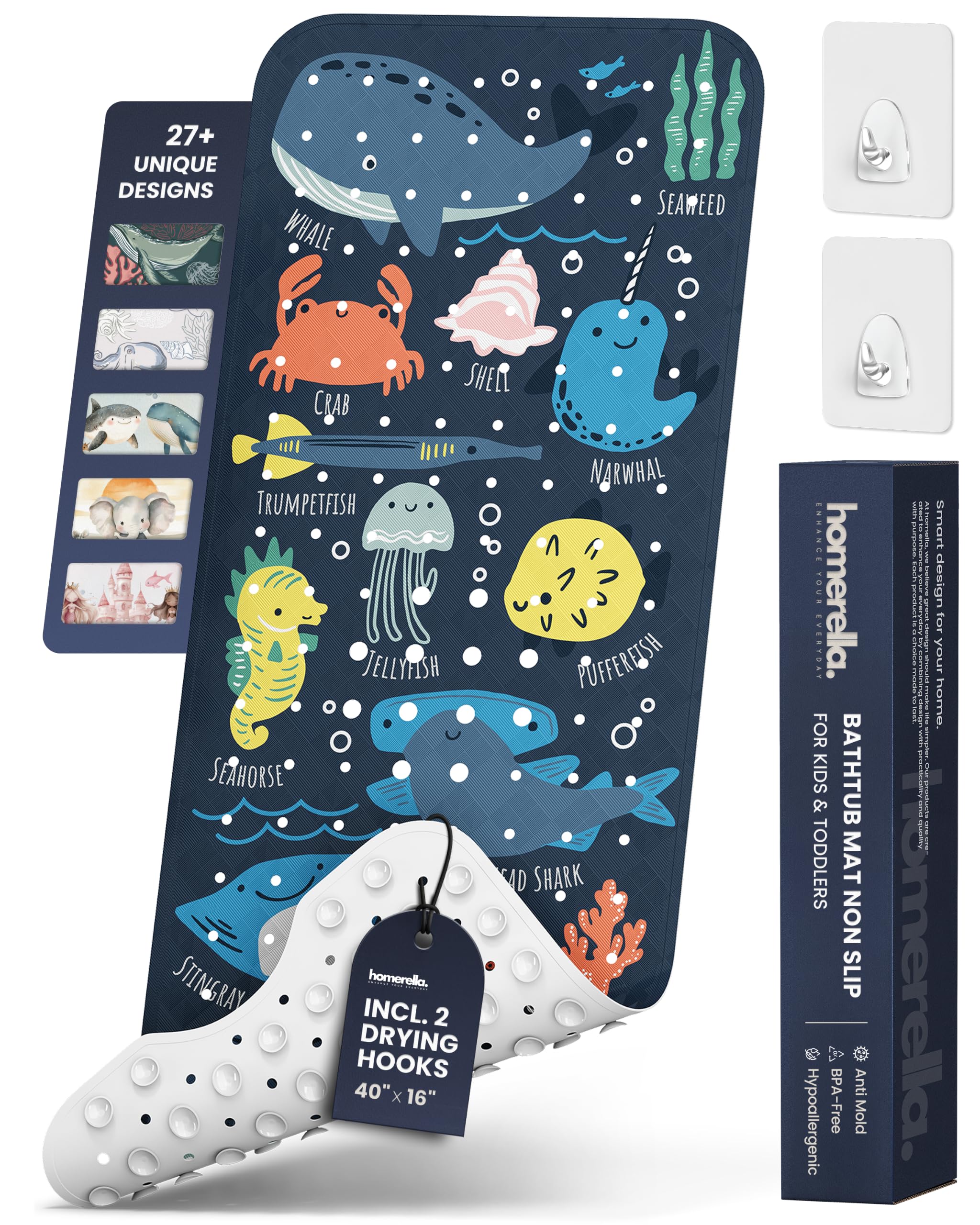 Homerella Bath Tub Mat Non Slip Anti Mold - bathroom accessories | Mubboo