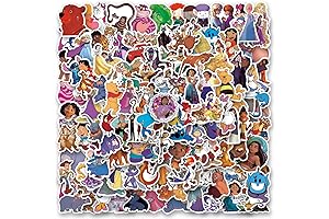 300 Pieces Disney Stickers Bulk - Waterproof Disney Princess Stickers for Kids, Teens, Adults
