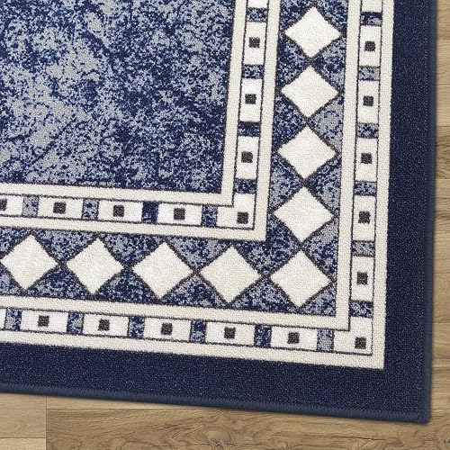 Miniatura 80 de Antep Rugs Alfombras modernas con bordes de 2 x 7 pies antideslizantes (antideslizante) de perfil bajo con parte trasera de goma para interiores