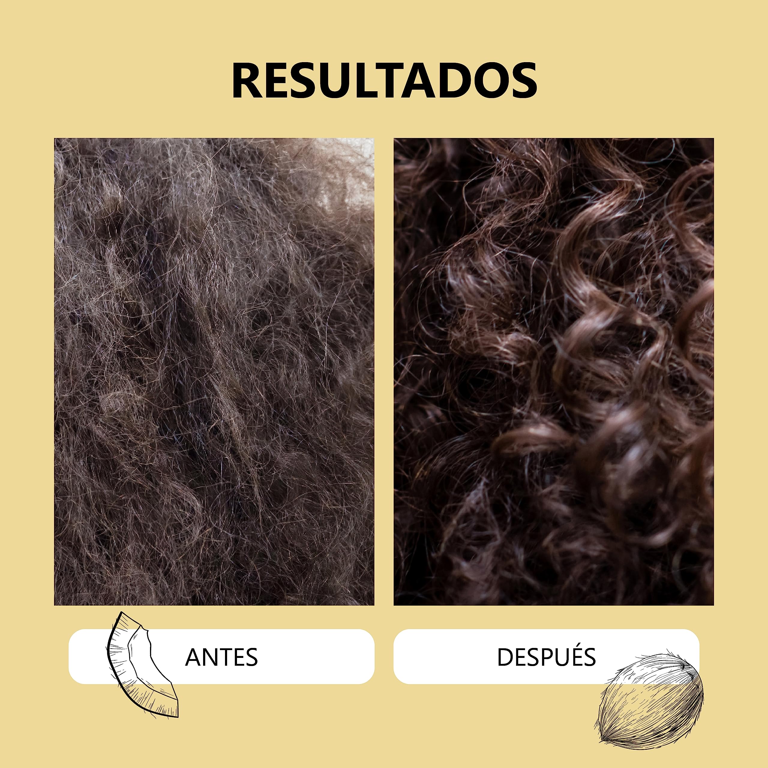 Aceite de Coco Natural para el Cabello, Aceite Activador de Rizos Profesional, Ganador del Concurso de Peluquería, Antiencrespamiento, Ultra Hidratante, Acondicionador y Suavizante, 5000 ml