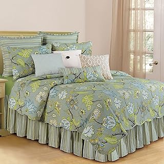 C&F Home Nottingham Twin Quilt 100% Cotton Lightweight Machine Washable Reversible Bedspread Coverlet Twin Green