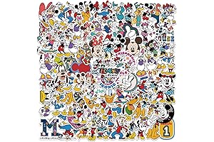 100Pcs Mickey&Minnie Stickers for Kids, Waterproof Vinyl Decal