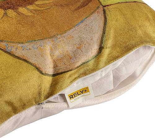 Miniatura 8 de Rely+ Vincent Van Gogh - Juego de 2 fundas de almohada decorativas con estampado de girasoles de 18 x 18 pulgadas, para sofá, dormitorio, casa de