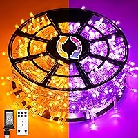Vista 11 de JMEXSUSS Guirnalda de 600 luces LED que cambian de color enchufable, luces de Navidad blancas cálidas y multicolor de 168 pies con control remoto