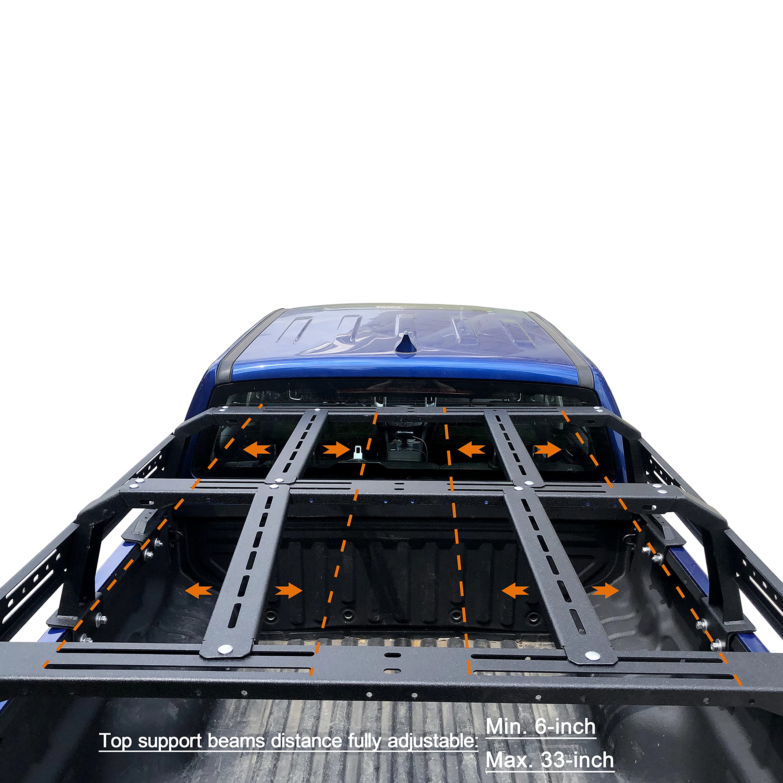 Buy Truck Bed Rack NoDrill Cargo Rack System Compatible with Trail Rails for Toyota 2005