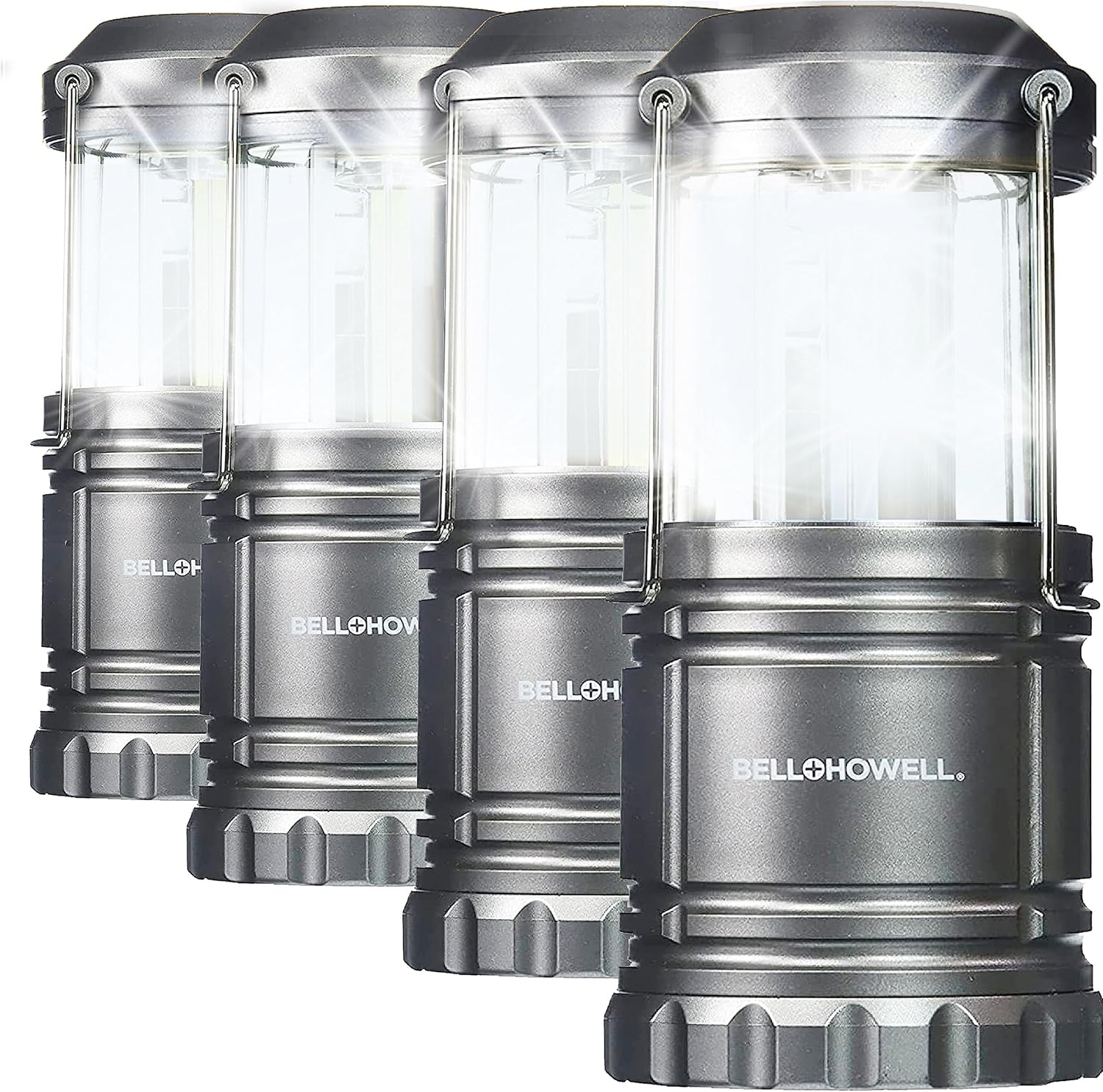 TacLight 4 Pk Super Bright LED Camping Lantern, Battery Powered LED Camping Lights / Camping