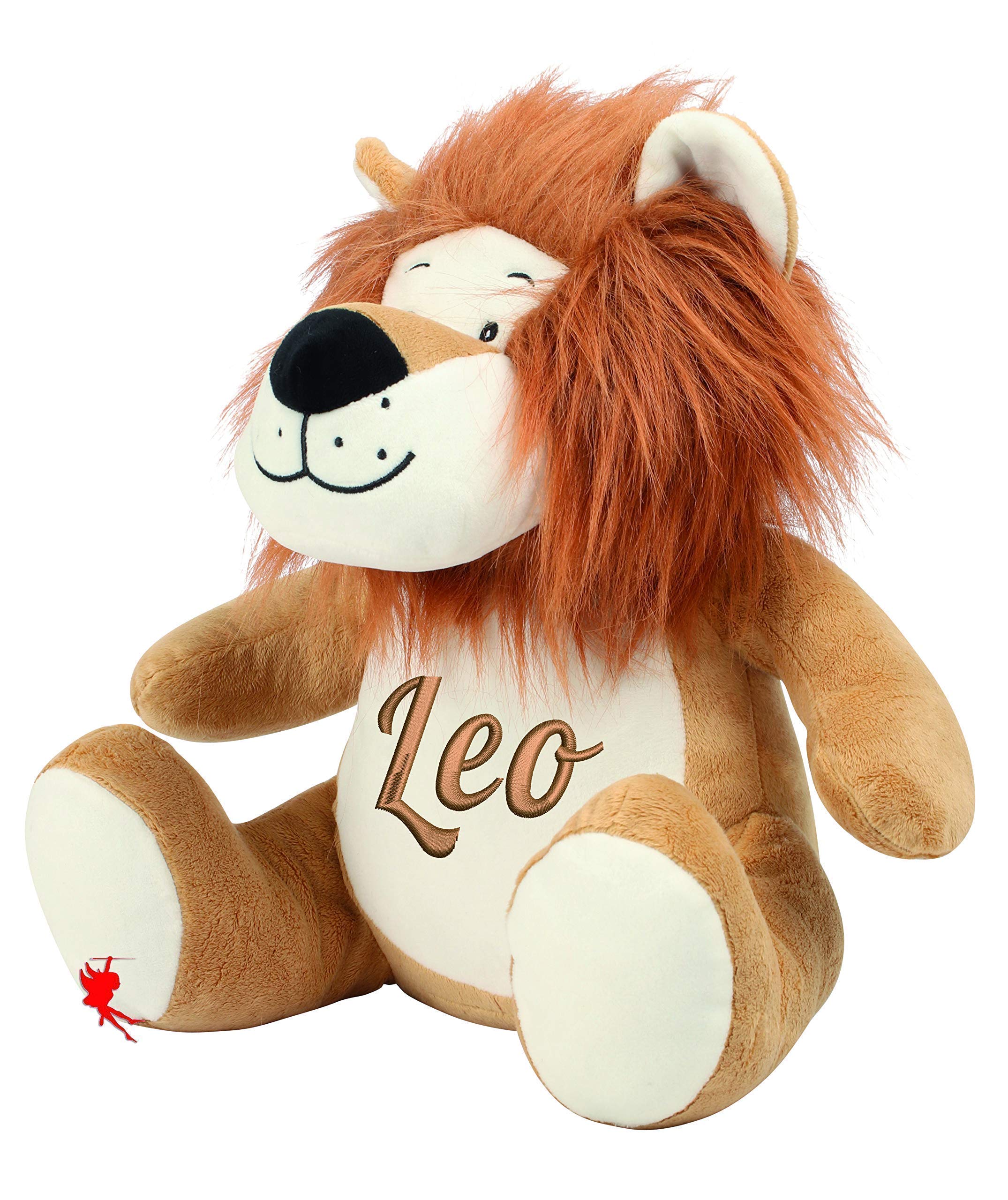 Löwe Kuscheltier Stofftier mit Stickerei Plüschtier bestickt mit Name