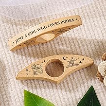 JUST A Girl WHO Loves Books-Personalized Book Page Holder,Christmas Birthday Gift for Daughter Friend Book Lovers