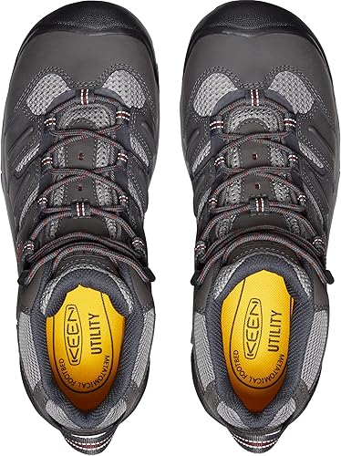 Vista 42 de KEEN Utility Botas de trabajo impermeables Lansing de altura media con punta de acero para hombre Mantillo/Shitake