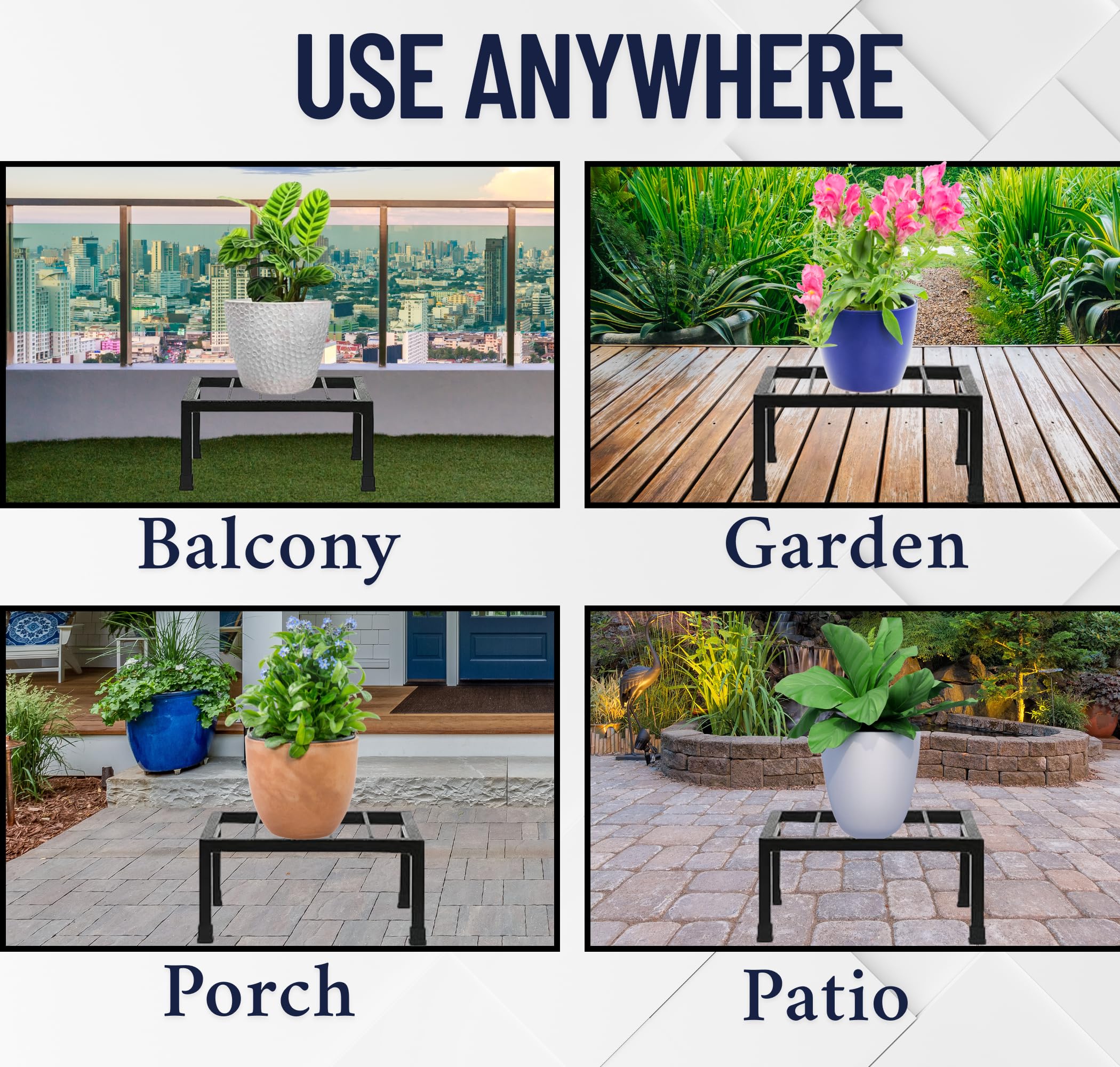 Niyara || Metal Planter Stand || Plant Stand for Pots|| Outdoor Plant Stand for Home Balcony Garden etc (Set of 2) 1