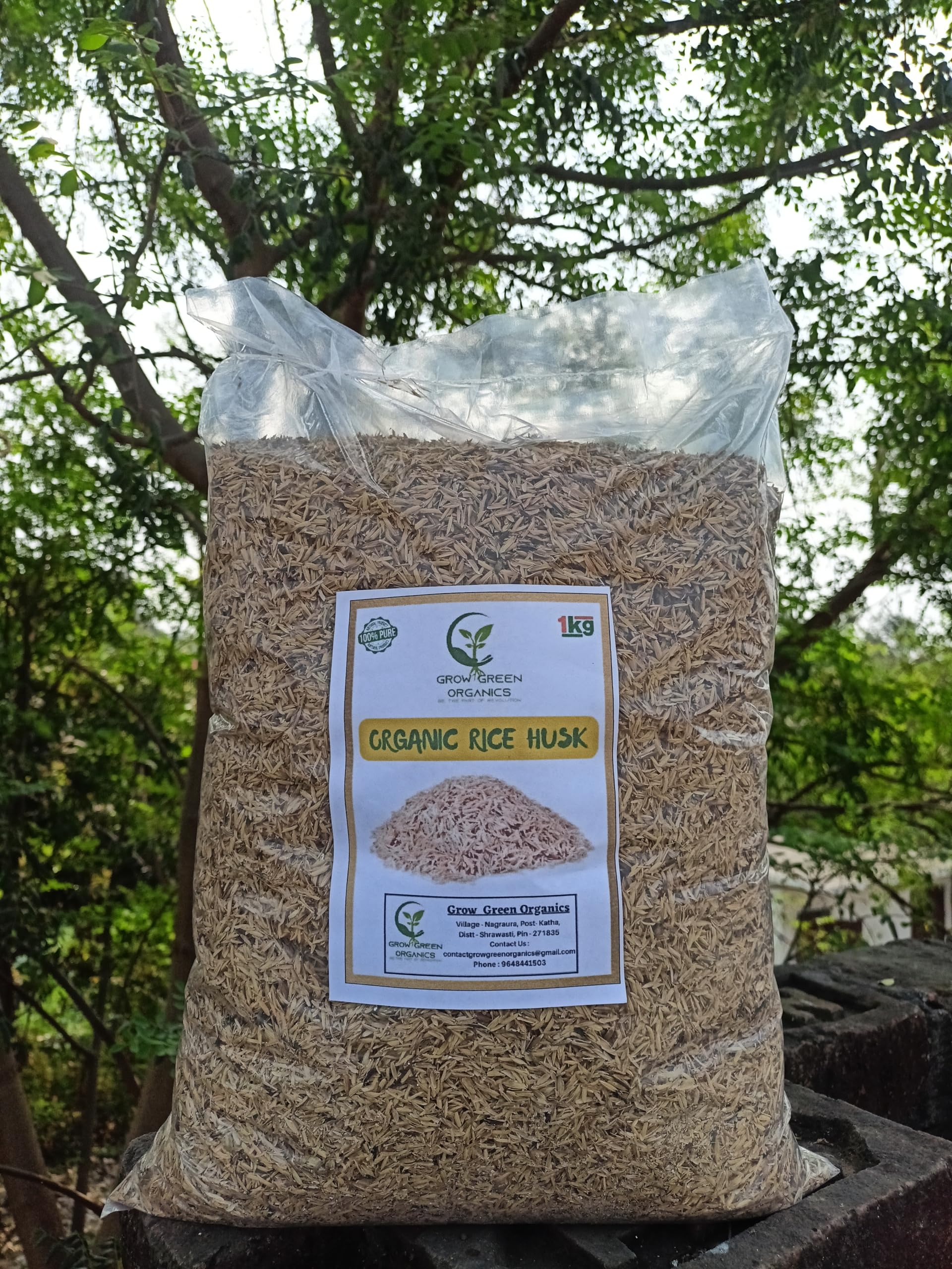 Organic Rice Husk for Plants | Paddy Husk for Plants | 1kg Pack | Natural Potting Mix Ingredient for All Kinds of Plants - Improves Soil Structure and Enhances Soil Fertility-picture-18