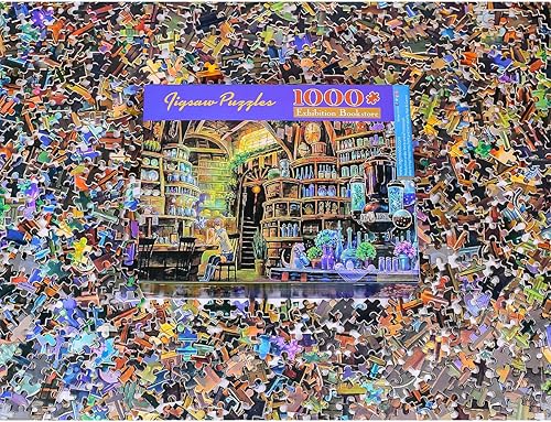 Miniatura 4 de Ingooood - Rompecabezas de 1000 piezas para adultos- Serie de fantasía- Exposición Librería_IG-1217 Entretenimiento Rompecabezas de madera Juguetes..