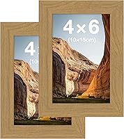 Vista 38 de FrameWorks Marcos de fotos clásicos de madera de 12 x 12 a 8 x 8 pulgadas con vidrio templado, roble natural, paquete de 2