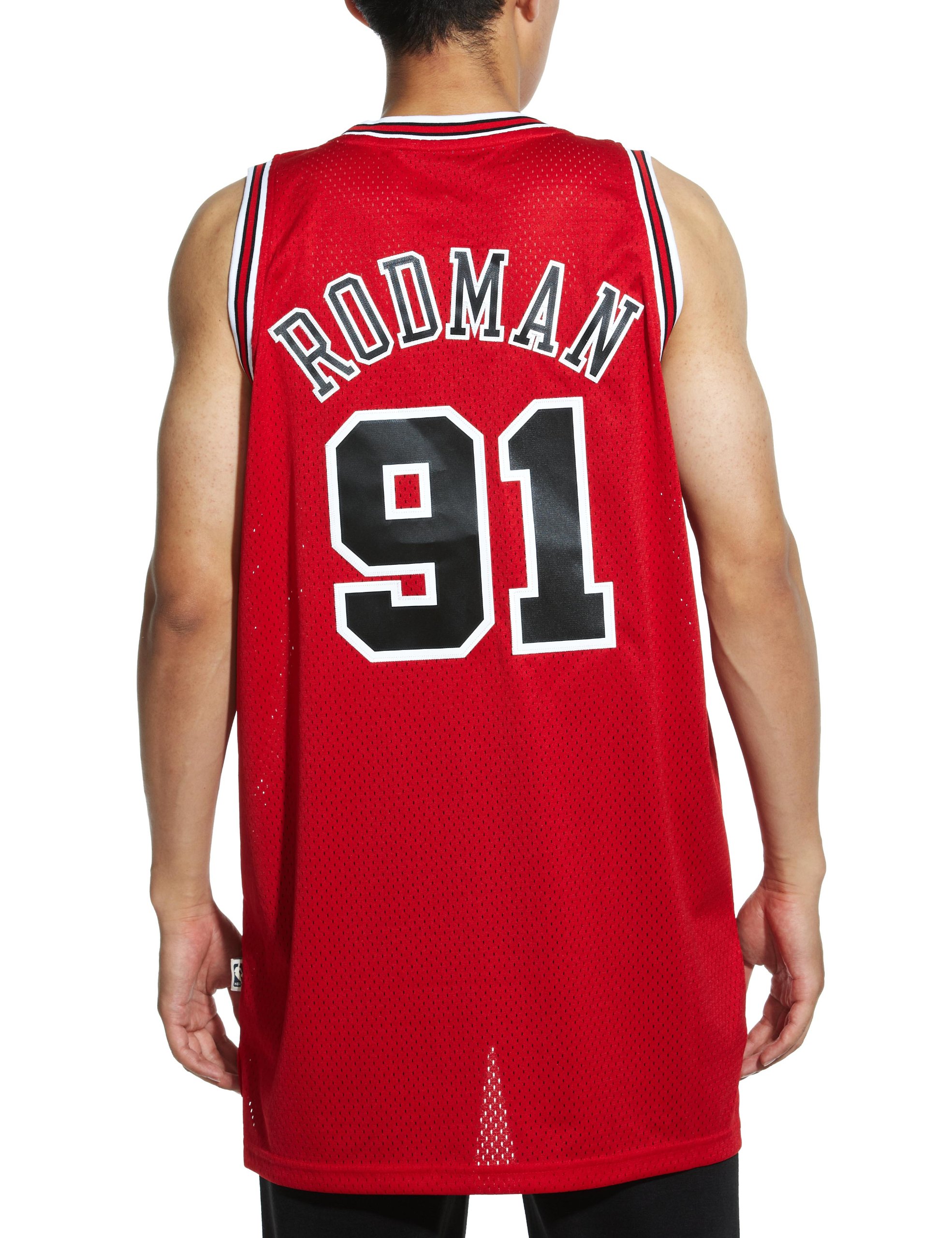 Bulls Dennis Rodman 迷彩ユニフォーム M NBA Chicago Bulls Dennis Rodman Swingman Jersey Red, Large