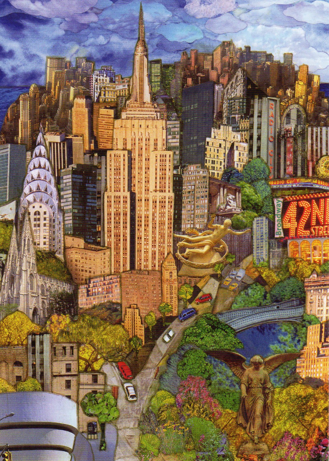 New York Cityscape Blank Note Cards with Envelopes - Box of 12 (Cityscapes by Alejandra Vernon)