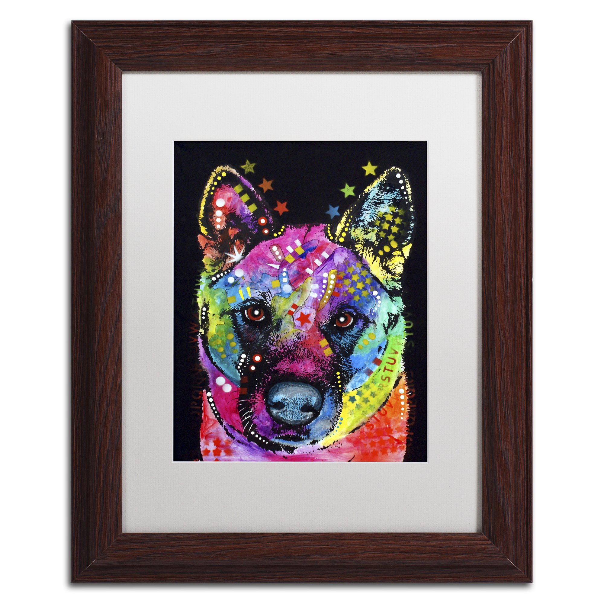 絵画 8539 Amazon.com: Trademark Fine Art ALI1599-W1114MF Akita II by