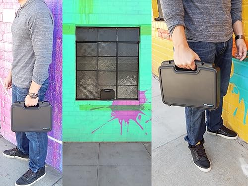 Miniatura 4 de CASEMATIX Estuche de viaje rígido portátil con espuma en dados compatible con proyector AAXA P7 Pico, Ivation, proyectores Brookstone y otros con