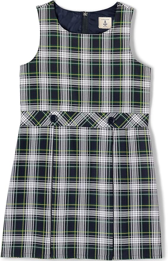 Lands' End Girls Uniform Plaid Jumper