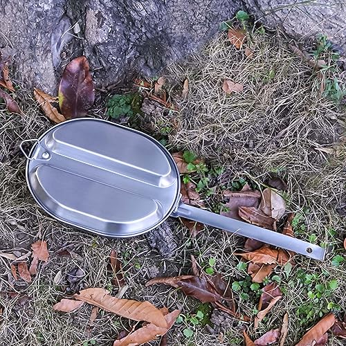 Miniatura 7 de Goetland Juego de placas de acero inoxidable 304 de acero inoxidable de Estados Unidos, tipo GI, camping, senderismo, picnic, barbacoa, playa