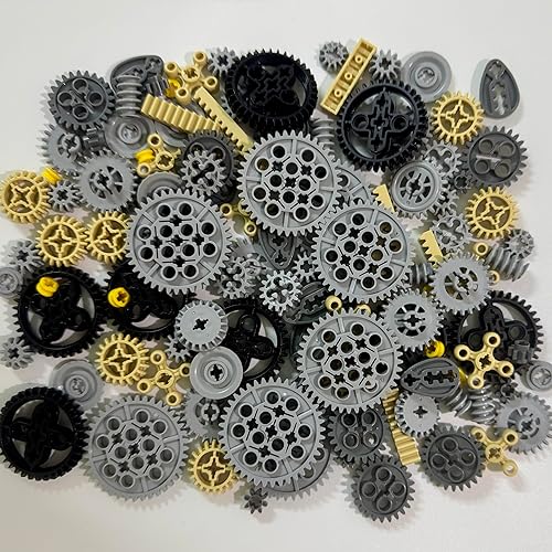 Miniatura 2 de Juego de 120 piezas técnicas de piezas de repuesto para ruedas y engranajes compatibles con piezas y piezas de accesorios Lego