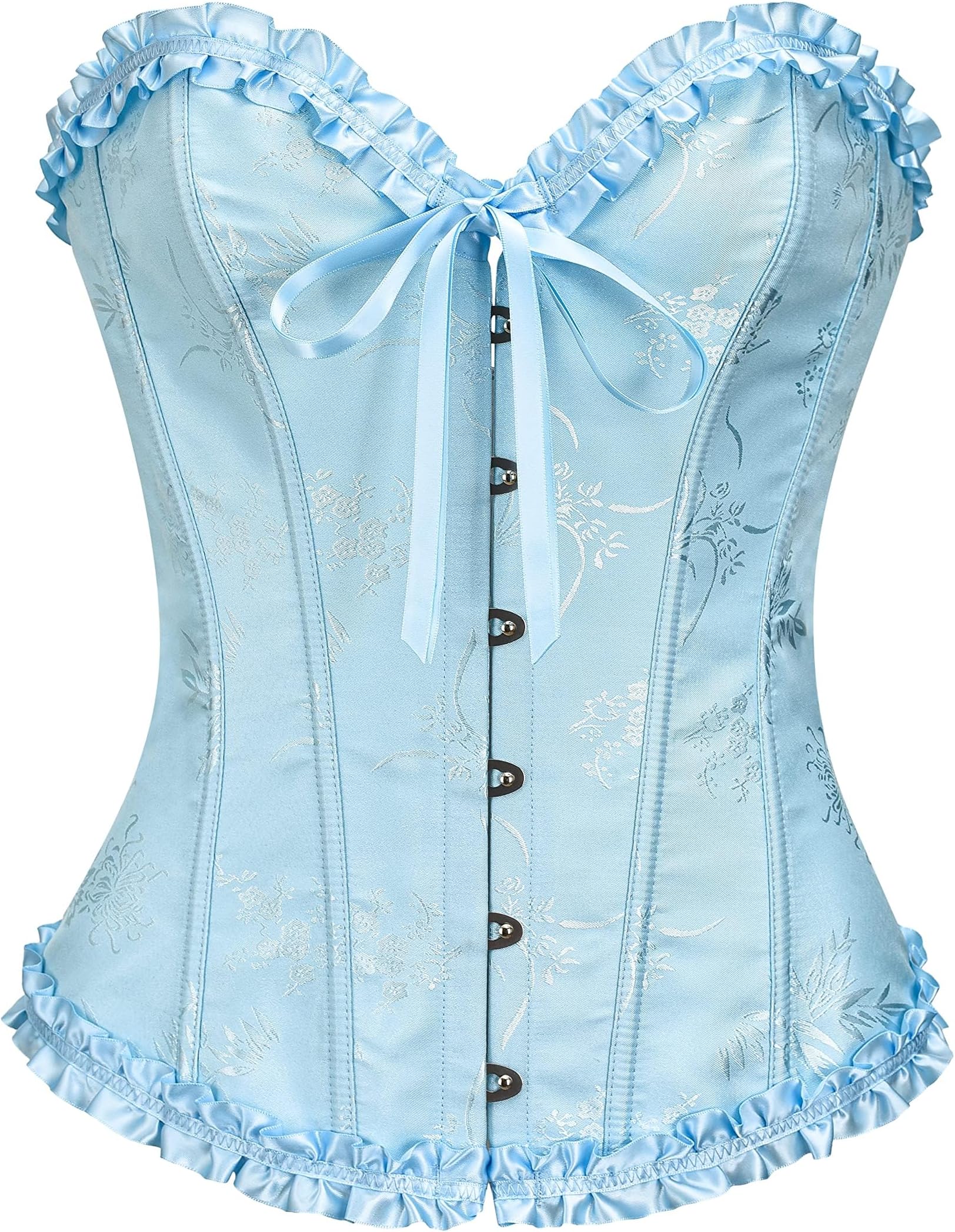SZIVYSHI Corset Tops for Women, Bustier Shapewear Lingerie, Lace Waist Push Up Bodysuit