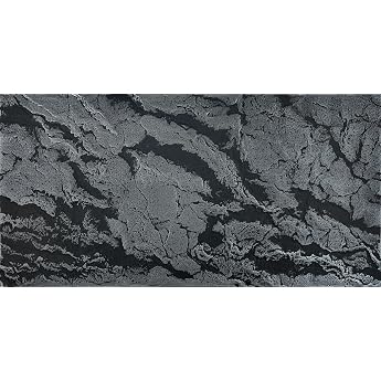 DECCART Marble Look Wall Panels Ceiling Panels Wall Cladding with Imitation Marble Grey Polystyrene 100 x 50 cm Marble Black Silver 1 Piece 0.5 m