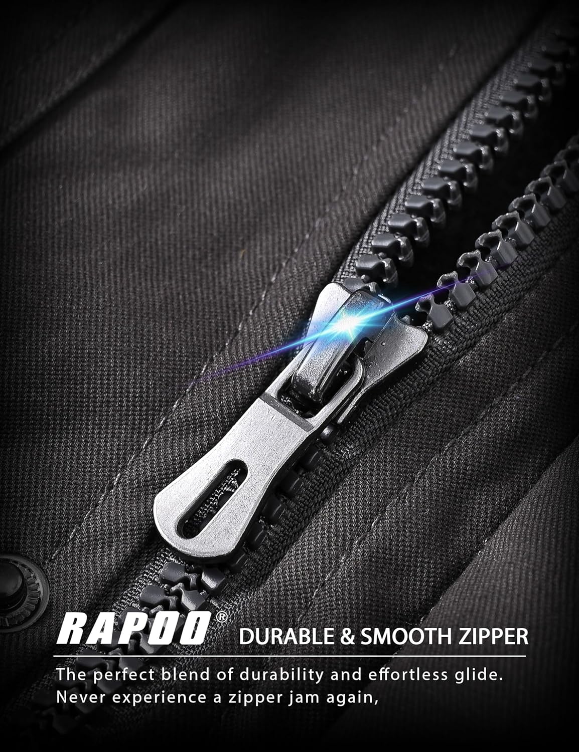 Rapoo Men's Winter Jacket Cotton Work Military Jackets Fleece Lined Thick Warm Cargo Coats with Hooded - Image 6