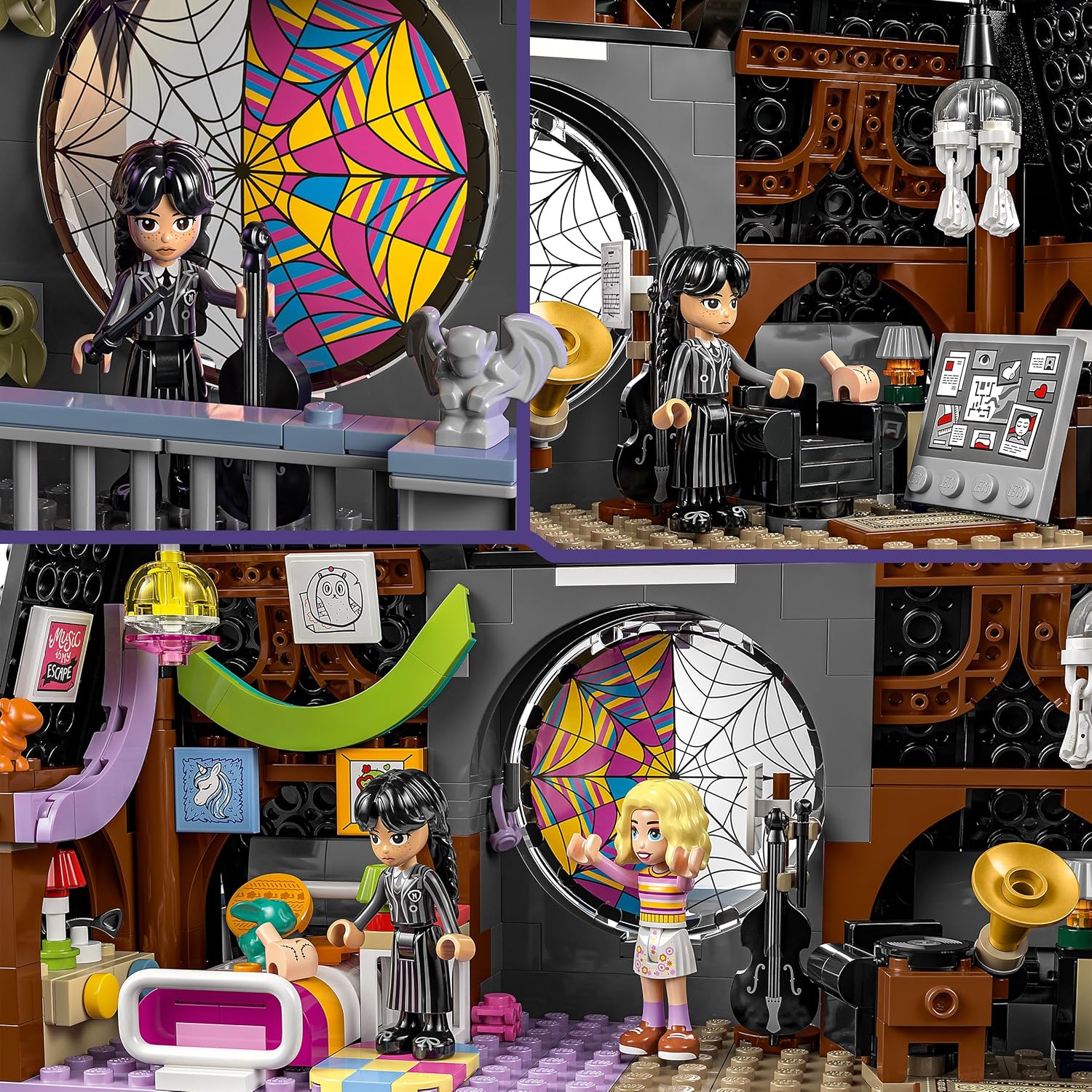 LEGO Wednesday: Wednesday and Enids Room, Nevermore Academy Building Kit for Kids with 4 Dolls, Kids Room Decoration, Toys for 10 Years and Older, Gift for Girls and Boys 76781