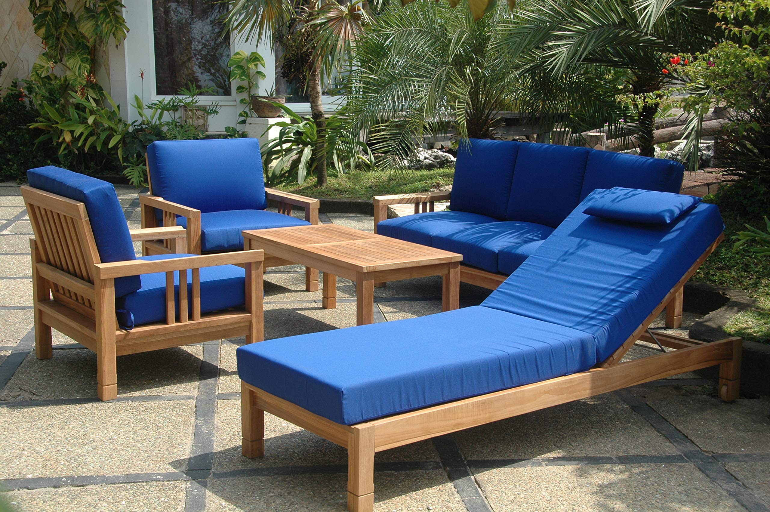 Anderson Teak SET-254 - No Cushion South Bay Deep Seating Collection