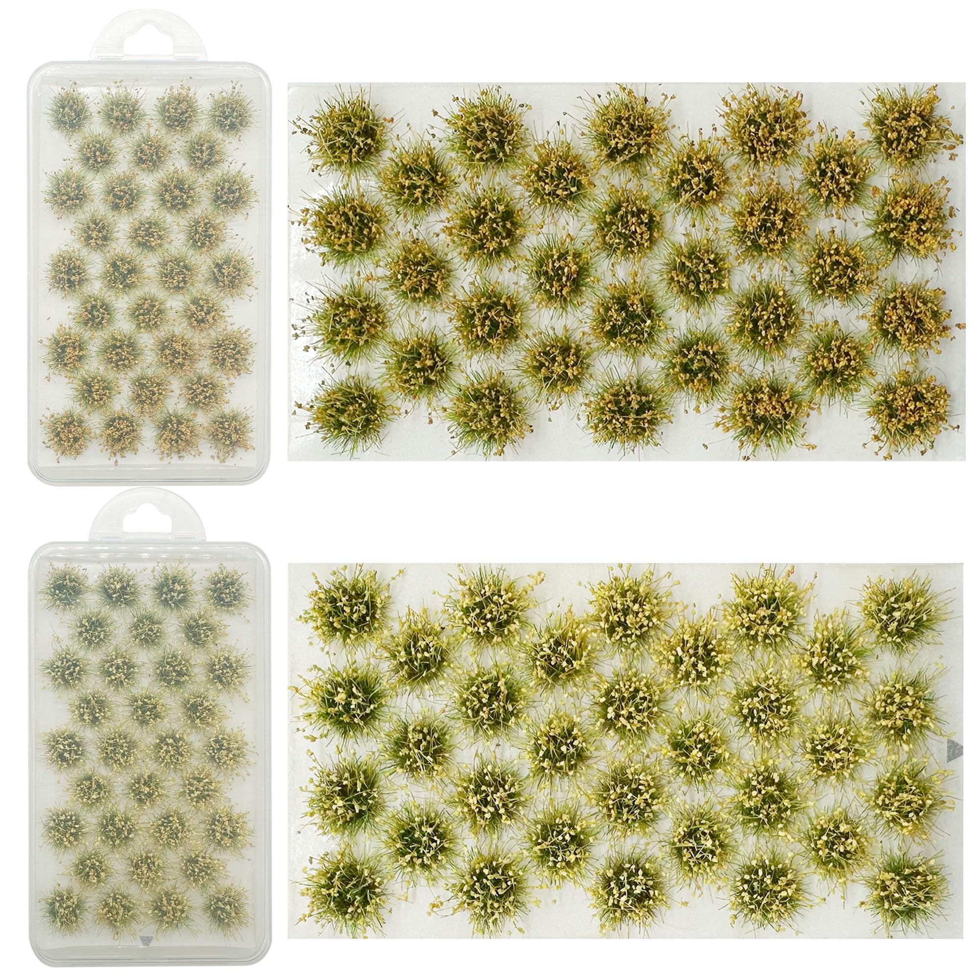 RXKFIGX 120 Touffes D'herbe Miniature Pour Maquettes – Kit Herbe Statique En Nylon – Décor De Terrain, Train Miniature, Diorama – DIY Paysage