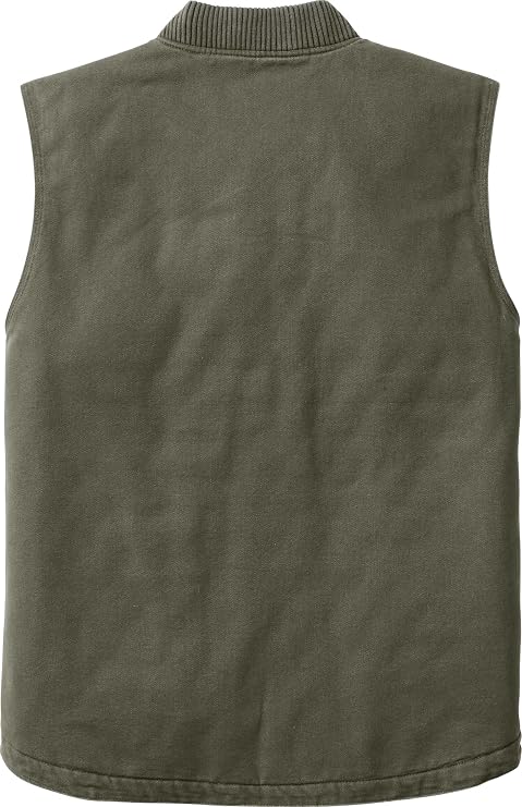 Legendary Whitetails Mens Quilted Canvas Zip Up Heavy Duty Water-Repellent Vest