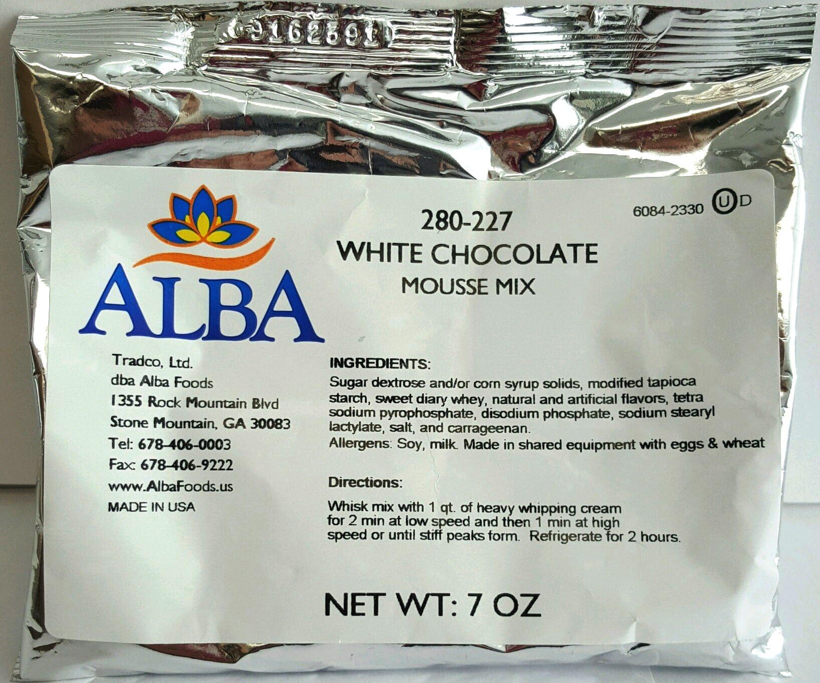 Alba Hafner White Chocolate Mousse Mix - 7oz Bag