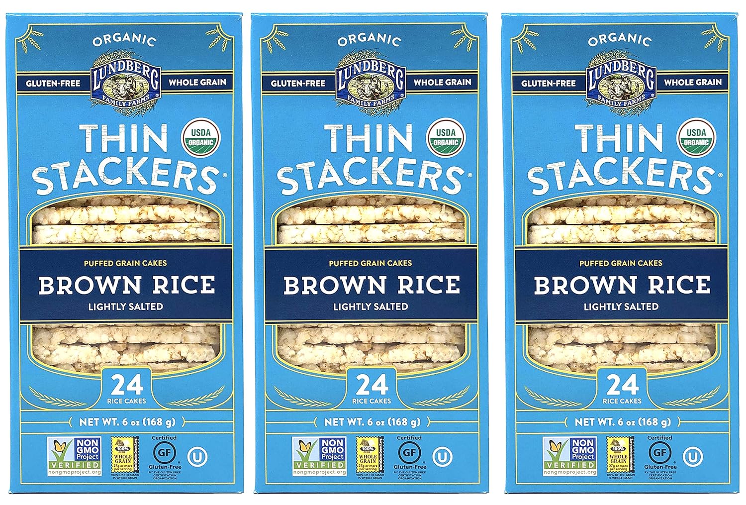 Lundberg Thin Stackers Organic Rice Cakes Lightly Salted