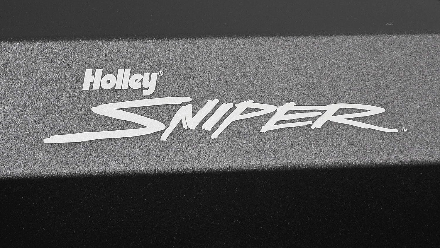 Holley 890010B Aluminum Valve Cover Set Flat Top w/Emissions Port Pair Black Finish Aluminum Valve Cover Set