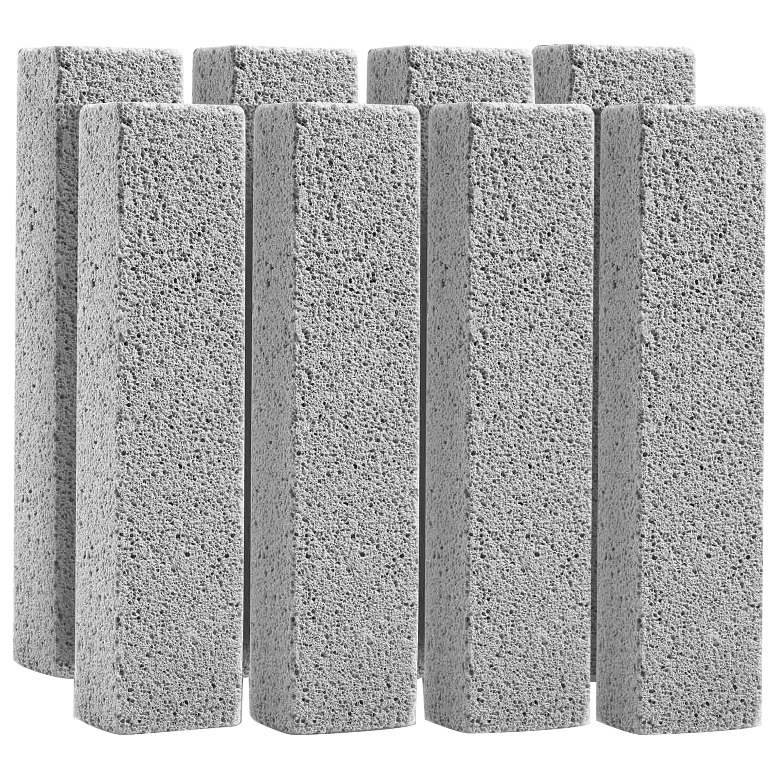 Paquete de 8 piedras pómez para limpieza de inodoros, barra de estropajo para quitar anillos de agua dura, acumulación de calcio y óxido, adecuado para limpiar inodoro, baño, fregadero de cocina