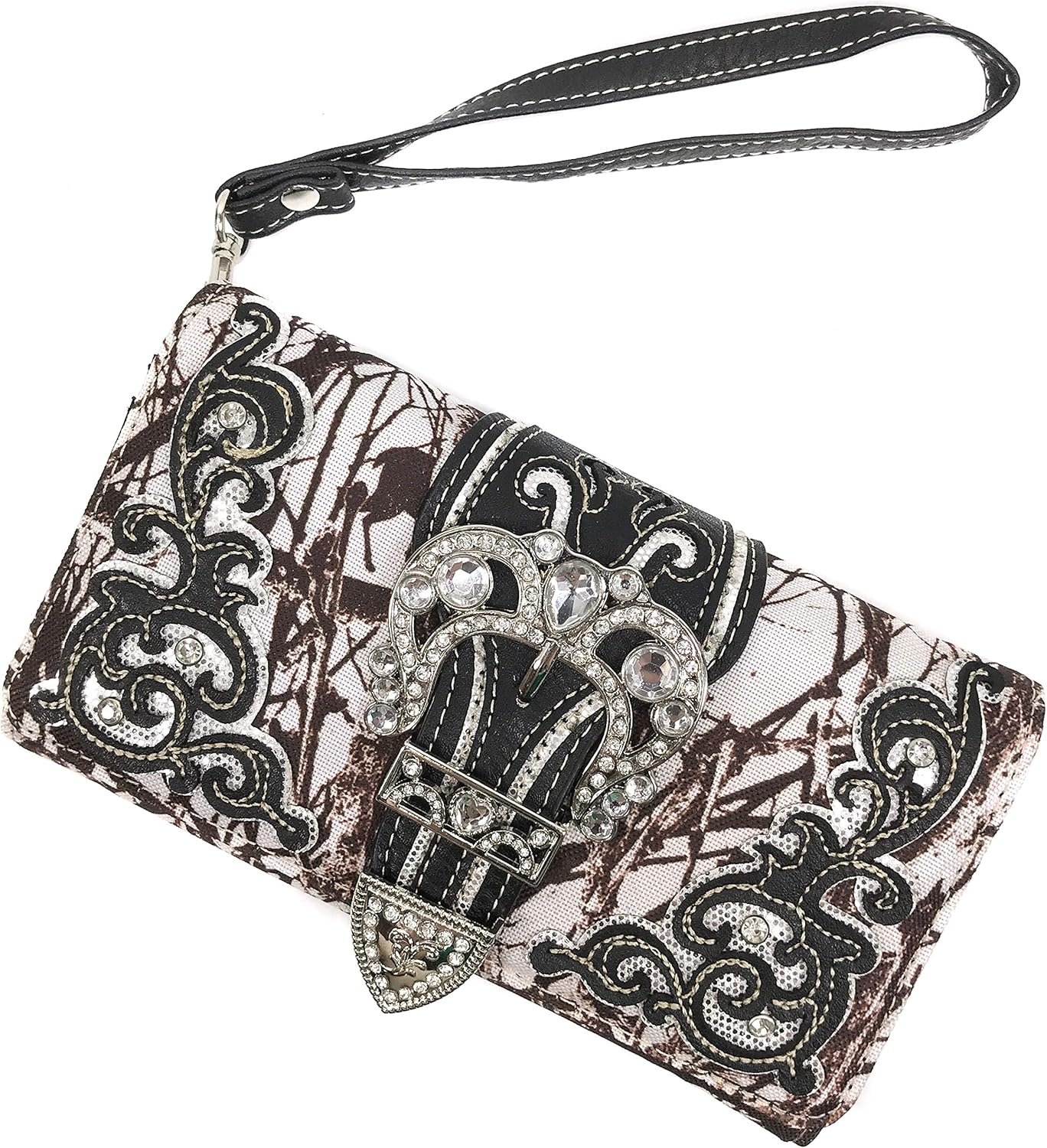 Zelris Camouflage Shine Glow Buckle Women Conceal Carry Handbag with Wallet Set - Image 7